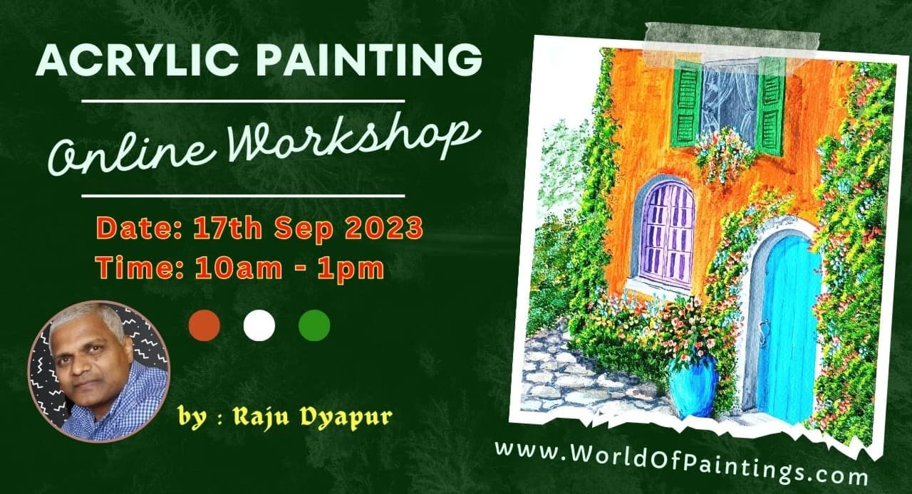 WEBNARS Acrylic Painting Workshop - Guided Online Event - 17 Sep